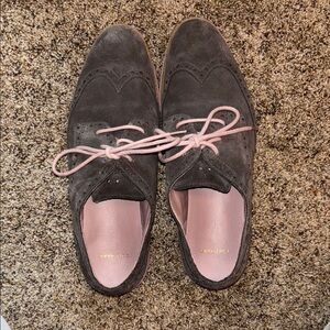 Cole Haan Gray Suede Oxford Shoes